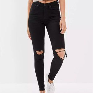 American Eagle | High-rise Black Skinny Jean | Size 00